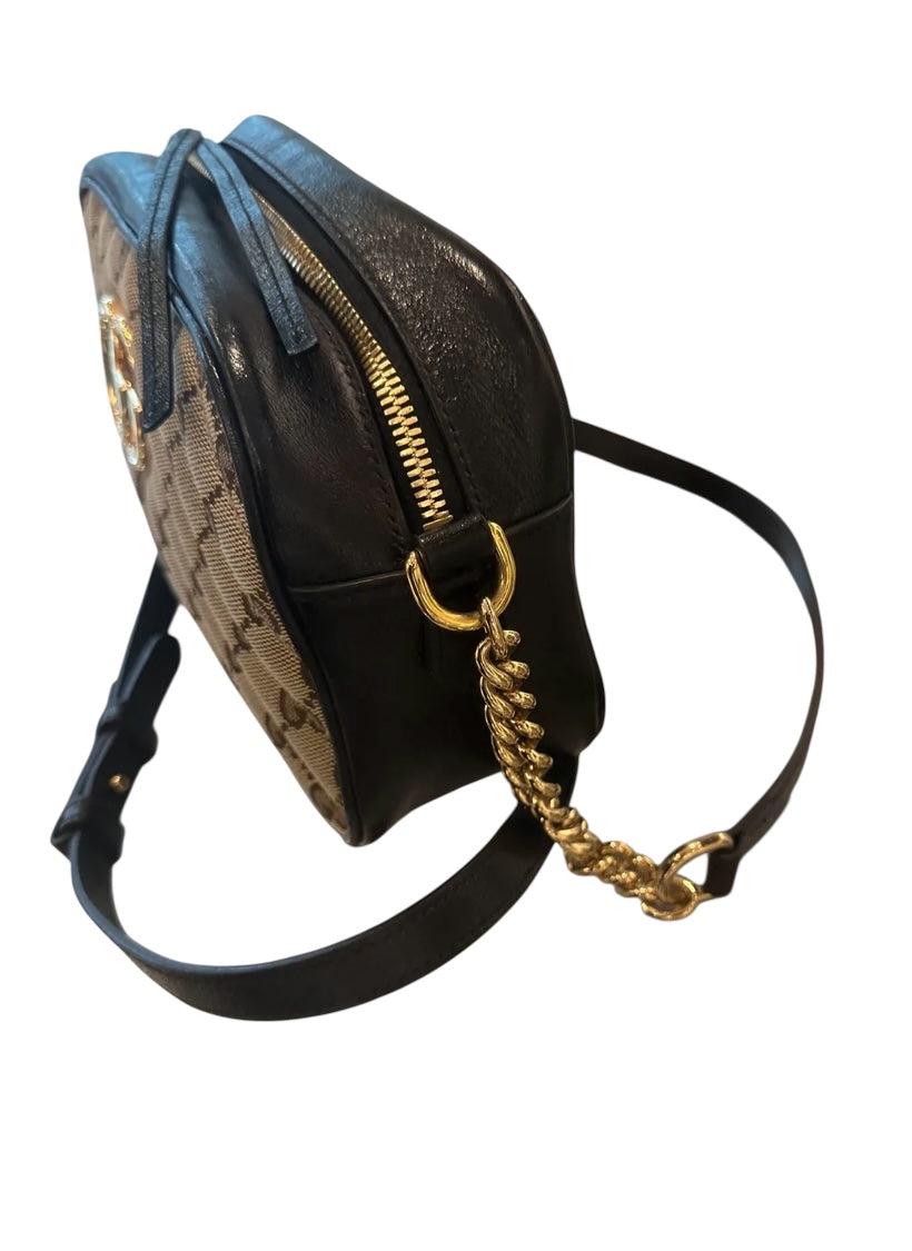 Gucci Monogram Canvas Crossbody Bag