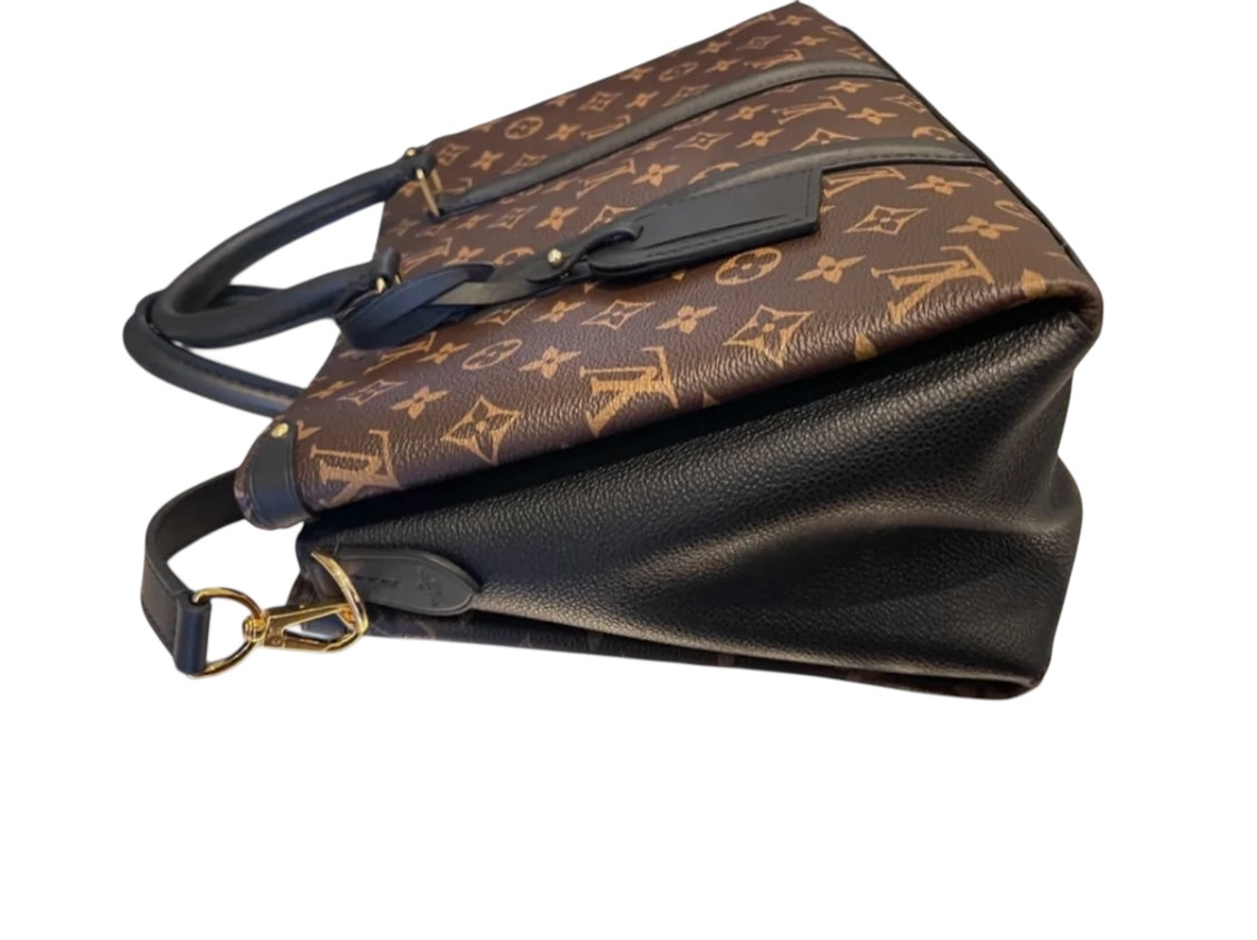 Louis Vuitton Soufflot Tote MM Brown Canvas Coated Leather