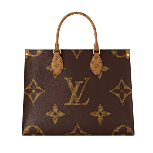 Louis Vuitton On The Go MM Brown Canvas Tote