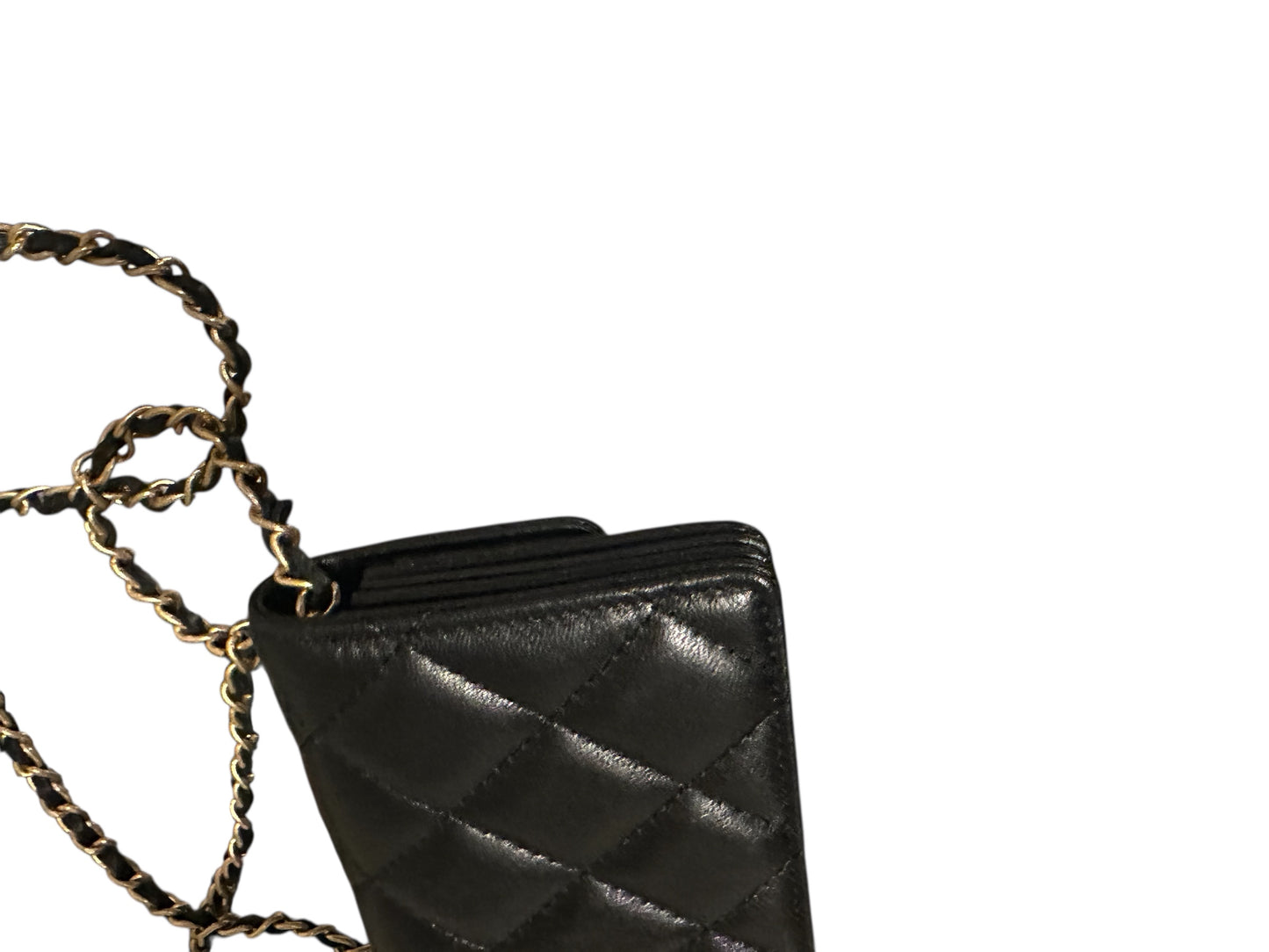 Chanel Small Black Trendy Mini WOC Wallet On Chain Card Coin Flap Bag