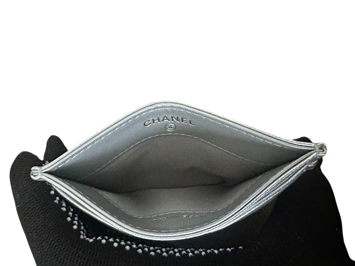 Chanel Silver Card Holder