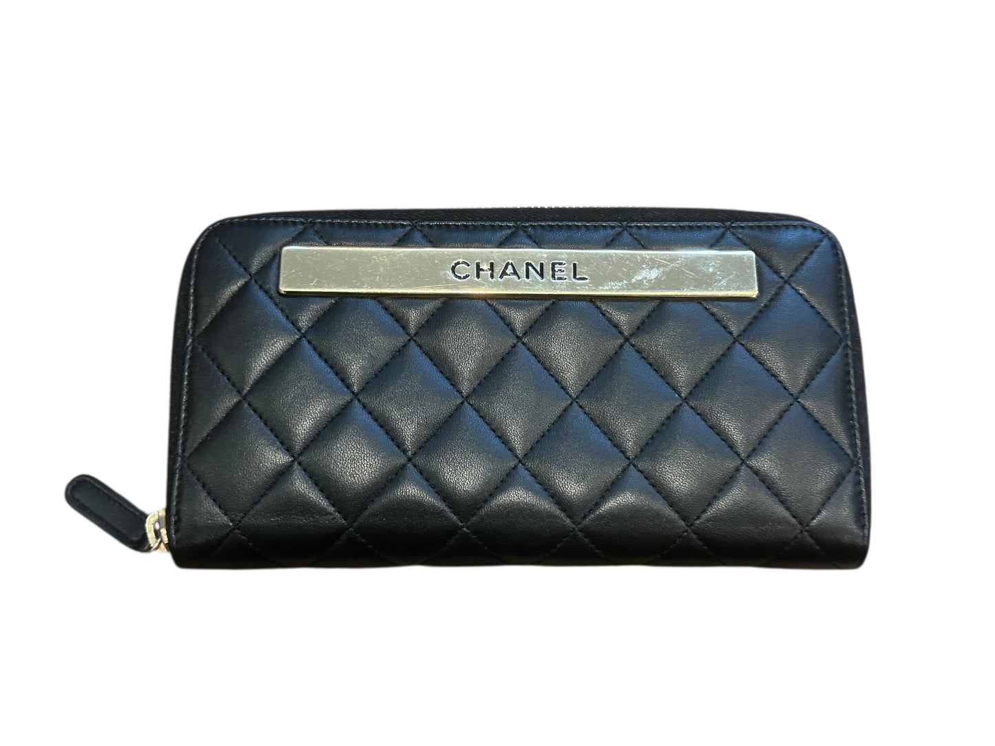 Chanel  Black Zipper Wallet