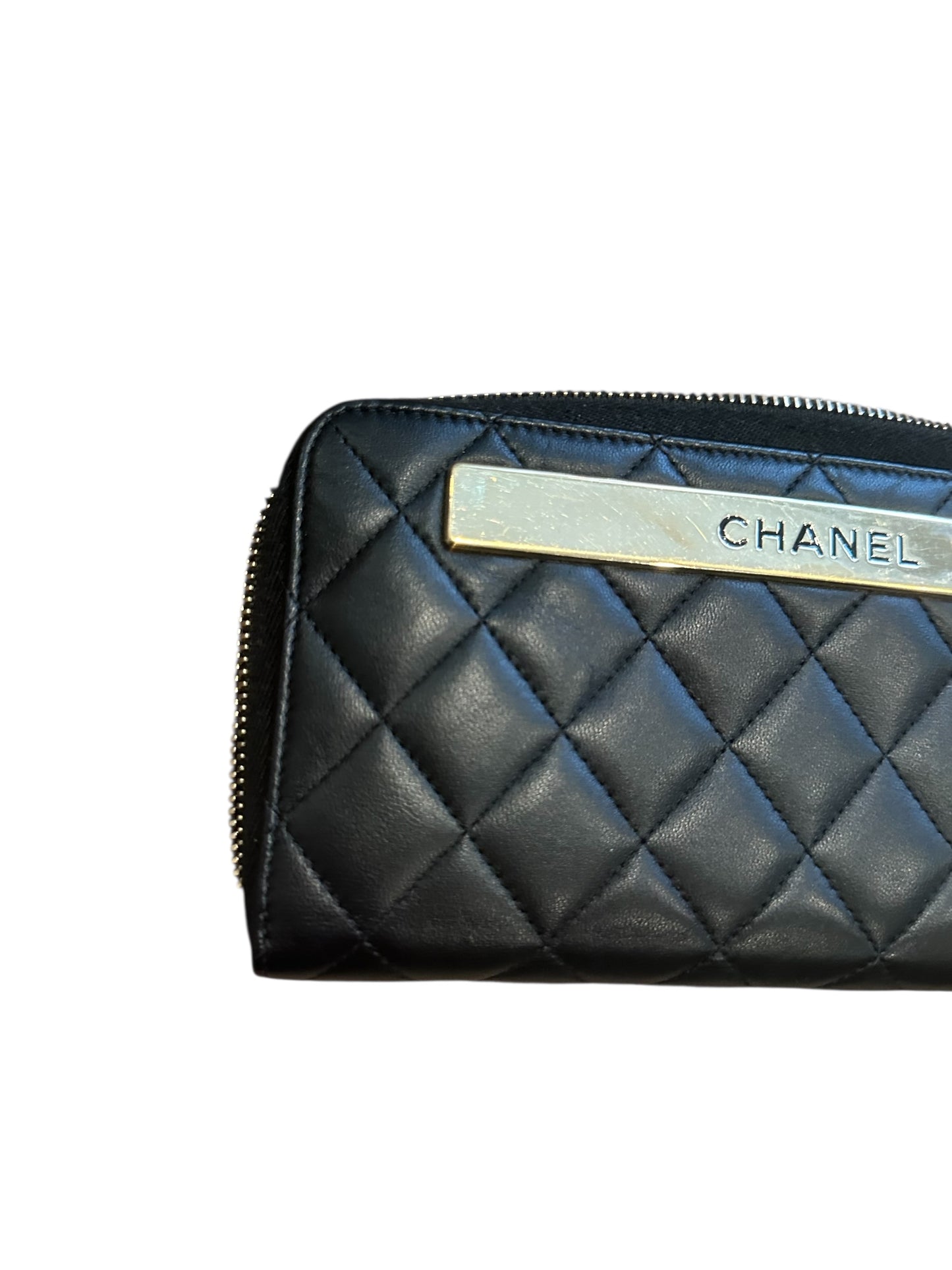 Chanel  Black Zipper Wallet