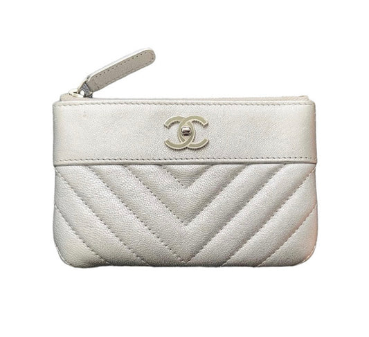 Chanel Silver Pouch