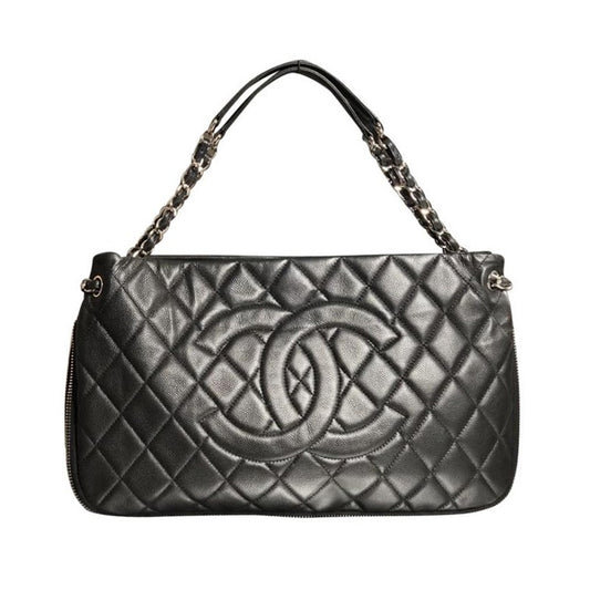 Chanel Timeless Black Caviar Leather Shoulder Bag