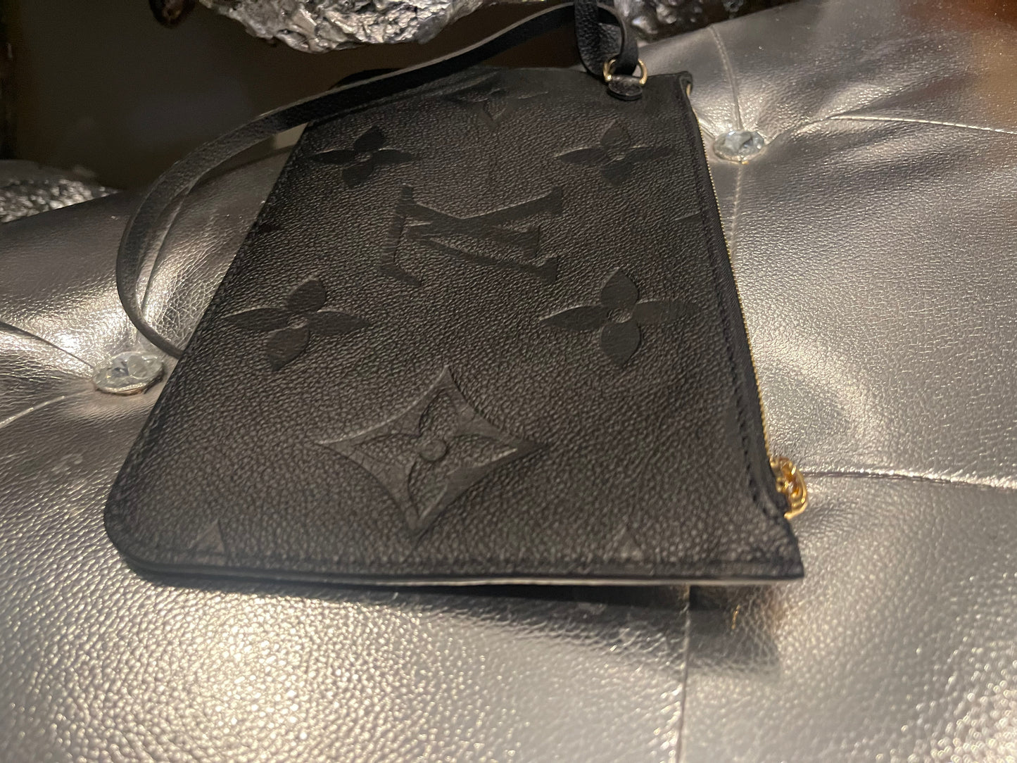 Louis Vuitton Empreinte Neverfull Pouch Black