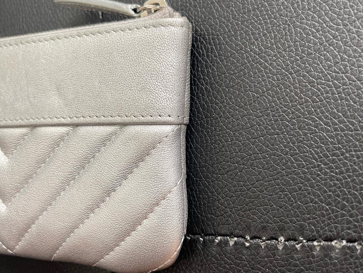Chanel Silver  pouch