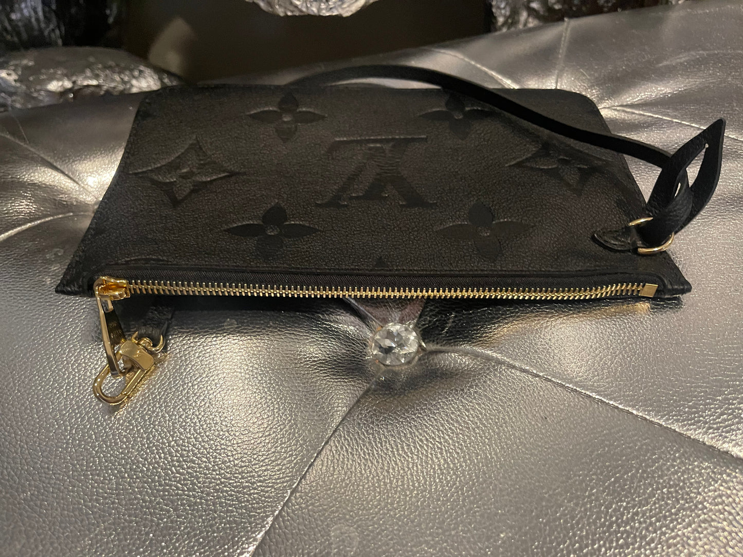 Louis Vuitton Empreinte Neverfull Pouch Black