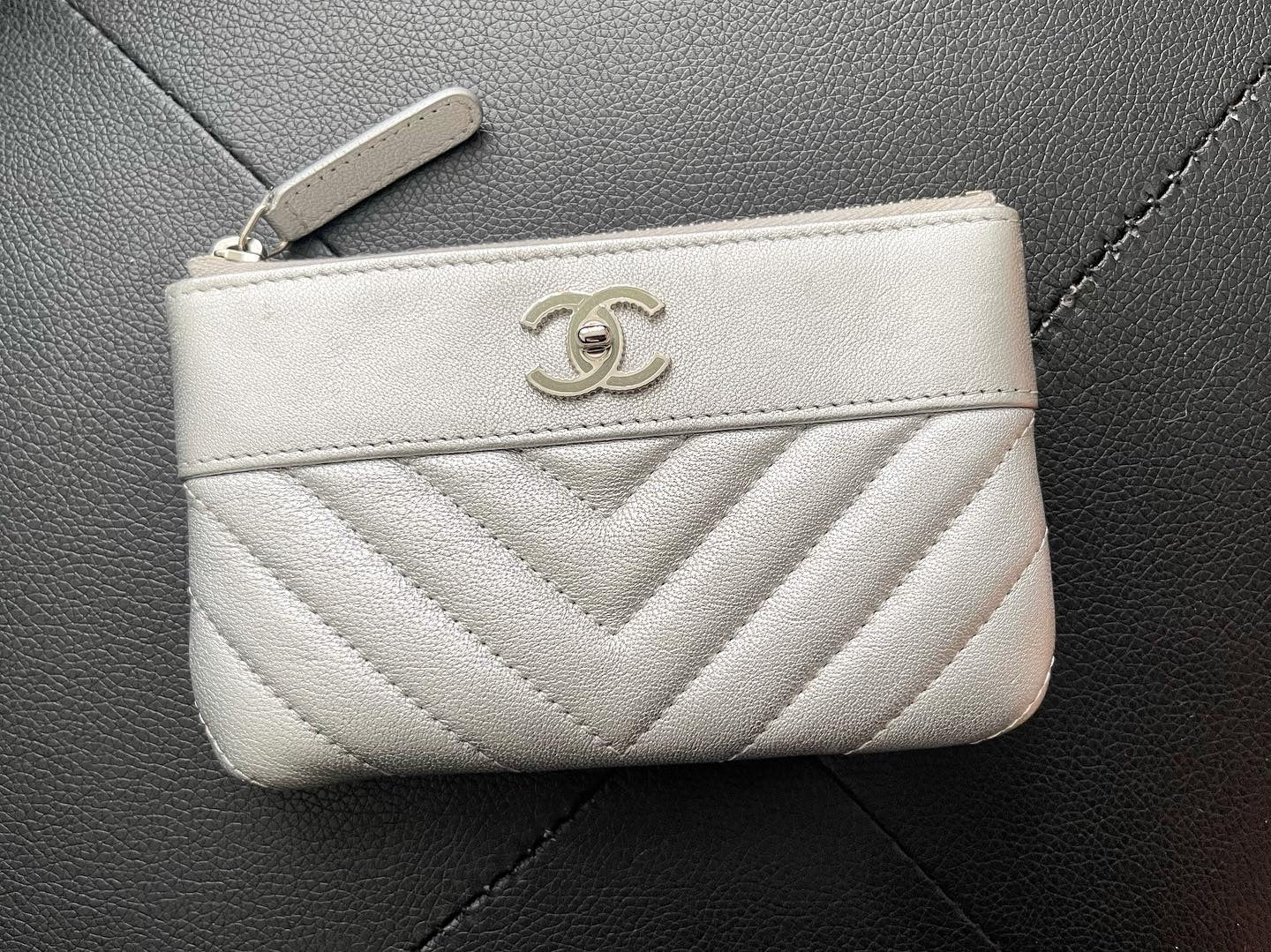 Chanel Silver  pouch