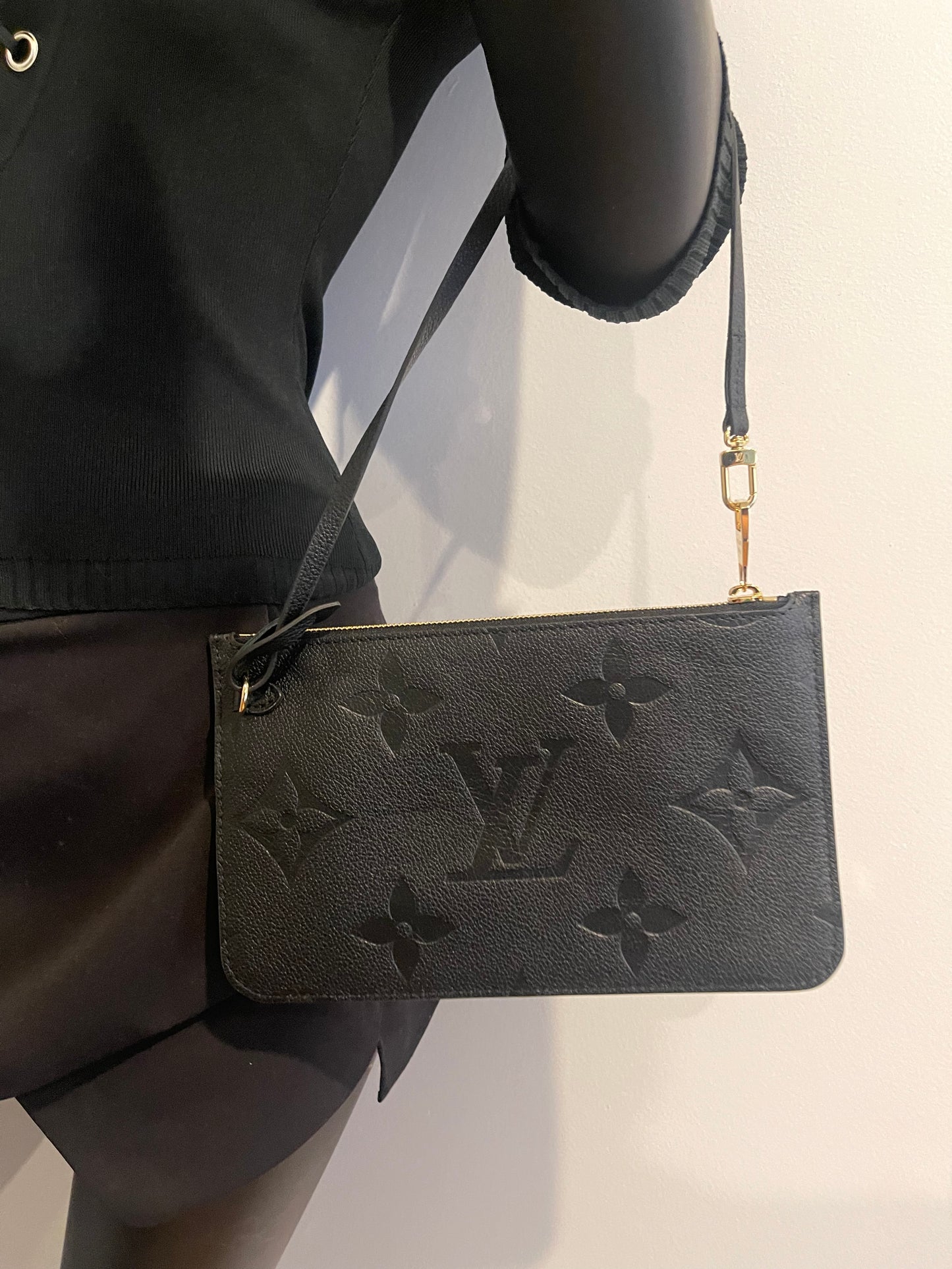 Louis Vuitton Empreinte Neverfull Pouch Black