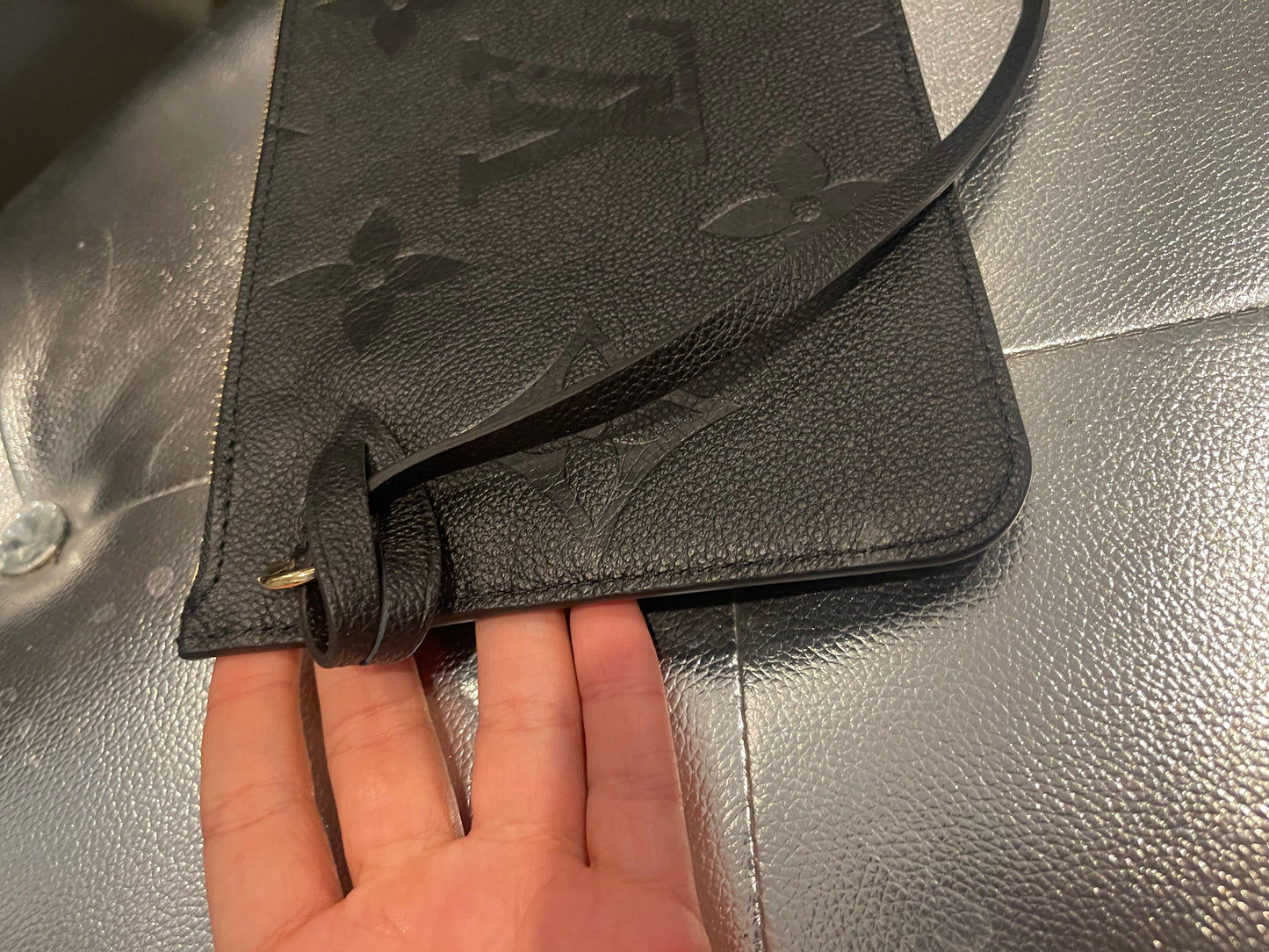 Louis Vuitton Empreinte Neverfull Pouch Black