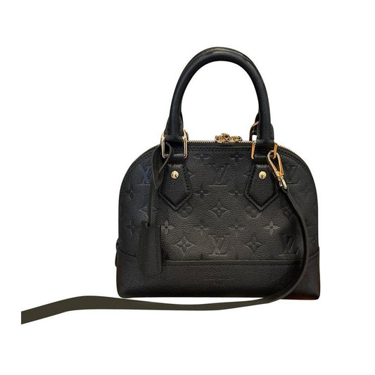 Alma Empreinte Black Leather Cross Body Bag