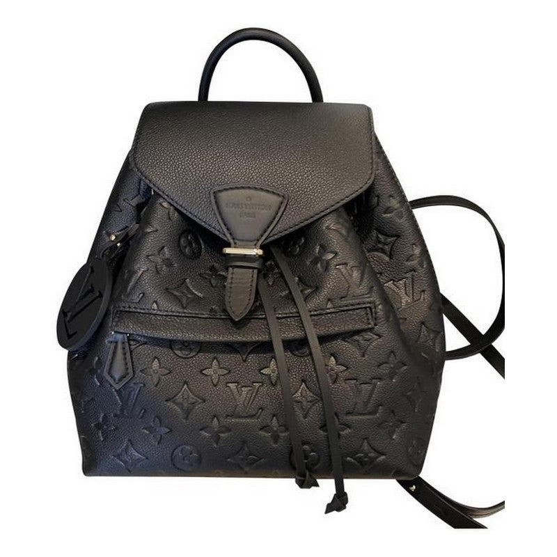 black louis vuitton backpack women Empreinte Montsouris | myGemma chic attitude in monogram shadow leather LOUIS VUITTON Montsouris NM PM