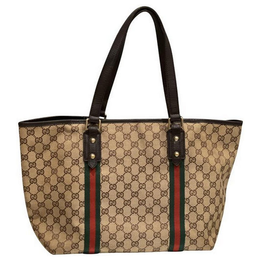 Gucci Tote Brown Canvas Shoulder Bag