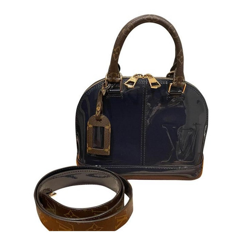 Tempête patent leather crossbody bag Delvaux Blue in Patent