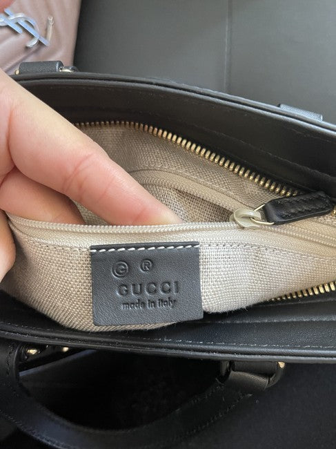 Black Leather Cross Body Bag