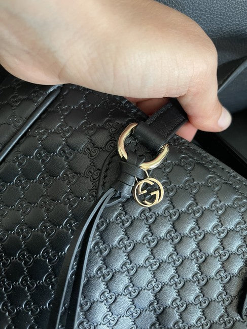 Black Leather Cross Body Bag