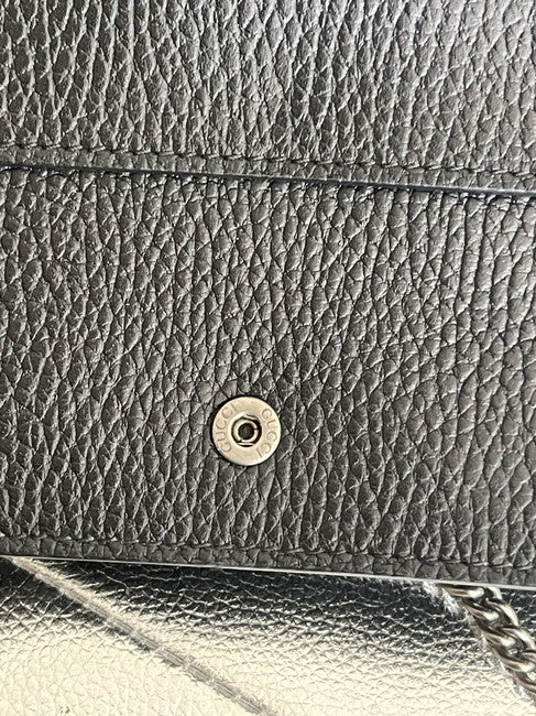 Clutch Dinosaur Super Mini Black Leather Cross Body Bag