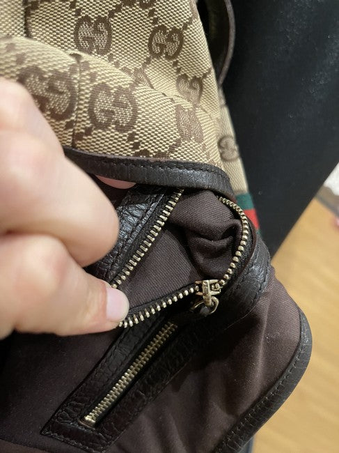 Gucci Tote Brown Canvas Shoulder Bag