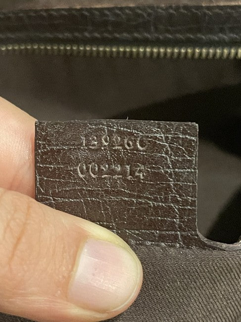 Gucci Tote Brown Canvas Shoulder Bag
