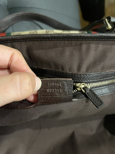 Gucci Tote Brown Canvas Shoulder Bag