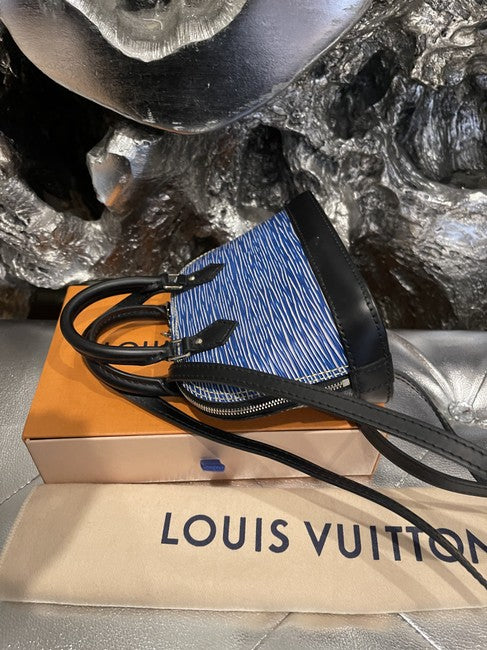 Louis Vuitton Denim Epi Leather Alma Nano Bag