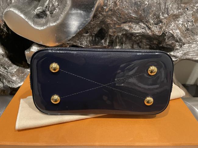 Alma Blue Patent Leather Cross Body Bag