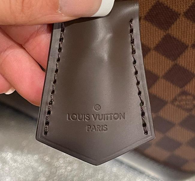 Alma Damier Pm Brown Satchel