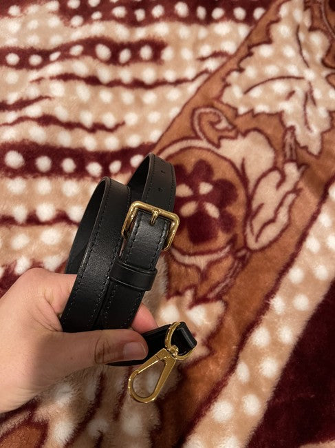 Bicolor Multipochette Black Leather Cross Body Bag