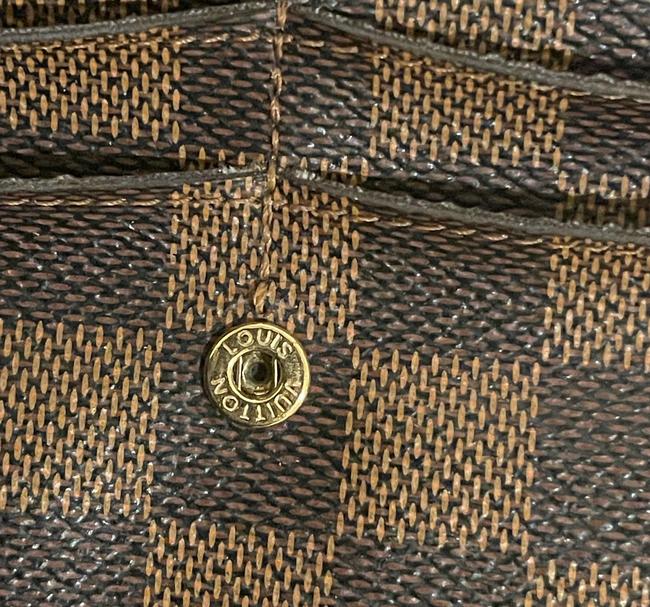 Emilie Damier Wallet Brown Canvas Cross Body Bag