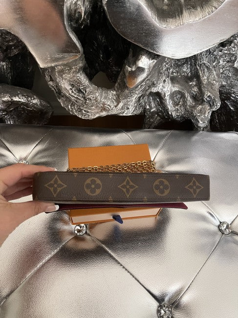 Louis Vuitton Felicie  Monogram Brown Canvas Cross Body Bag
