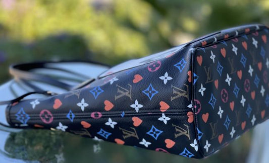 Louis Vuitton Game On Neverfull MM Black Canvas Shoulder Bag