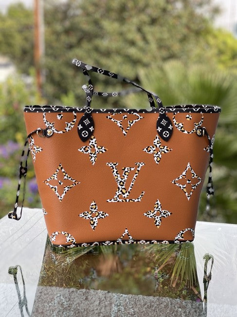 Jungle Neverful Mm Black Canvas Shoulder Bag