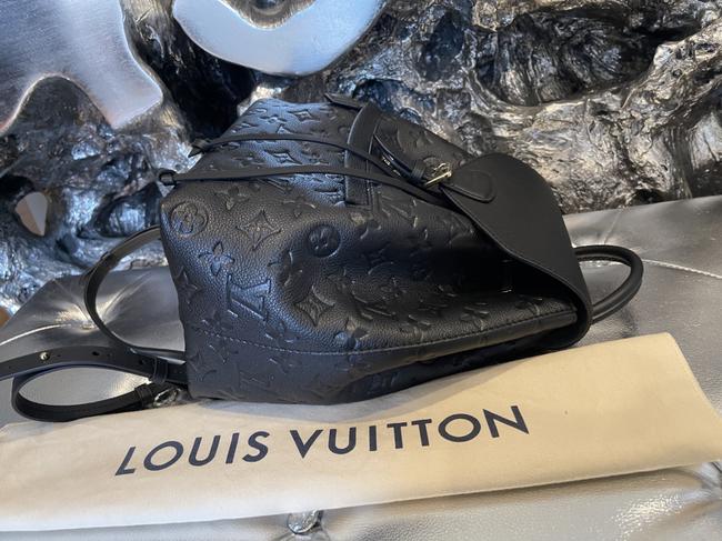 black leather louis vuitton backpack Louis Vuitton 2010-2025 Monogram Empreinte Montsouris Pm Backpack