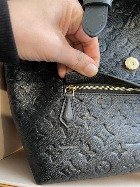 Montsouris Black Monogram Empreinte Leather Backpack