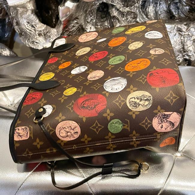 Neverfull Cameo Mm Black Canvas Shoulder Bag