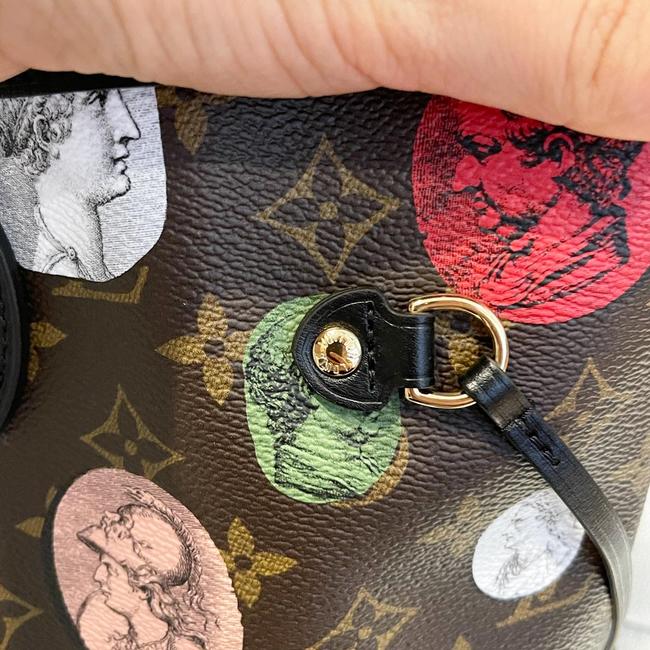 Neverfull Cameo Mm Black Canvas Shoulder Bag