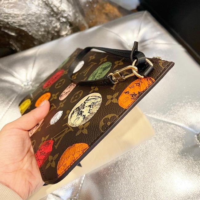 Neverfull Cameo Mm Black Canvas Wristlet