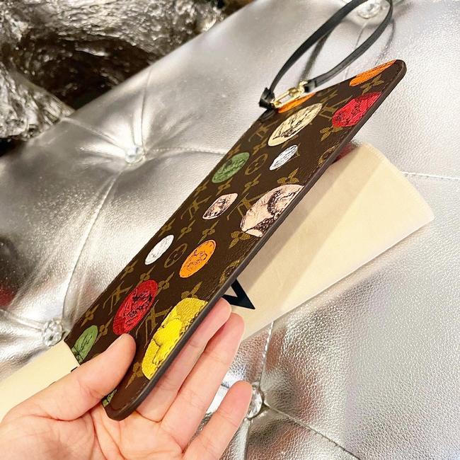 Neverfull Cameo Mm Black Canvas Wristlet