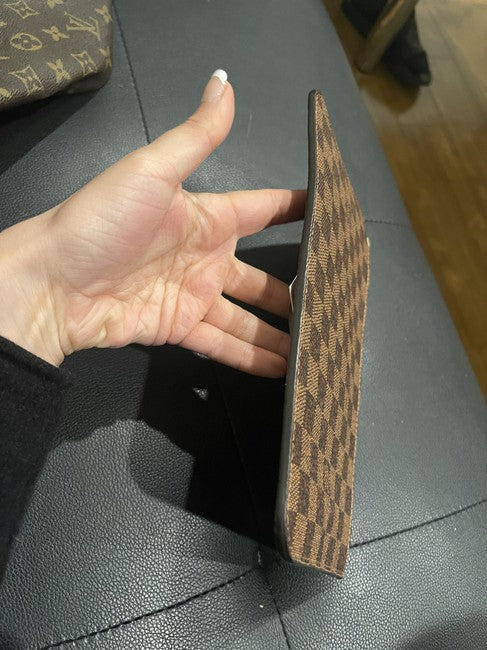 Neverfull Damier Pouch Brown Canvas Wristlet