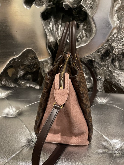 Nocturne Normandy Cuir Taurillon Damier Ebene Magnolia Shoulder Bag