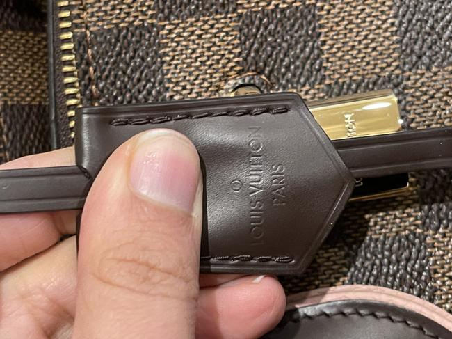 Nocturne Normandy Cuir Taurillon Damier Ebene Magnolia Shoulder Bag