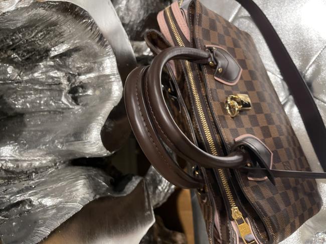Nocturne Normandy Cuir Taurillon Damier Ebene Magnolia Shoulder Bag