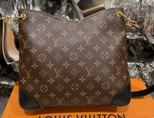 Odeon Nm Monogram Mm Brown Canvas Cross Body Bag