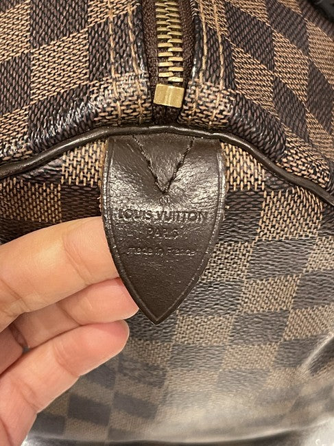 Speedy 30 Brown Canvas Shoulder Bag