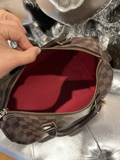 Speedy 30 Brown Canvas Shoulder Bag
