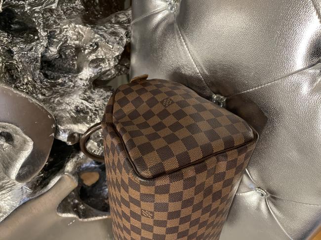 Speedy 30 Brown Canvas Shoulder Bag