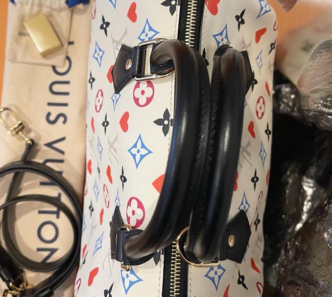 Speedy Game On 25 White Canvas Cross Body Bag
