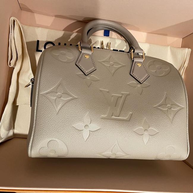 Speedy Monogram Empreinte Leather 25 Bandouliere Tourterelle Cross ... louis vuitton speedy monogram empreinte leather 25 bandouliere tourterelle cross body bag 1 1 650 650