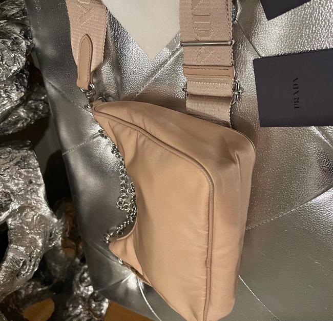 2005 Re-edition Beige Nylon Cross Body Bag